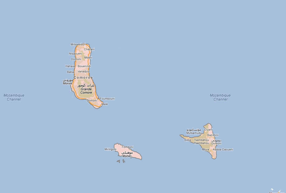 carte du Comores